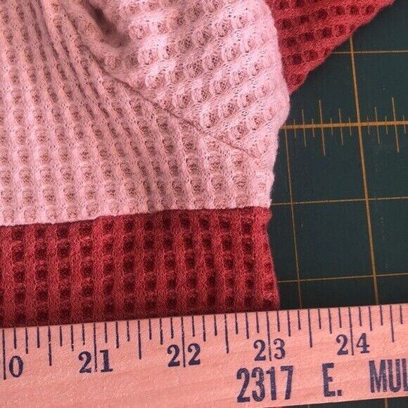 BIBI Color Block Waffle Knit Henley Sweater Size 3X long sleeves - Picture 5 of 6